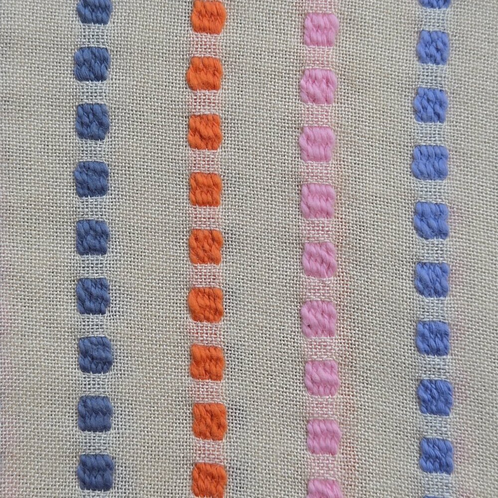Madewell Stitched Rainbow Stripe Scarf/Shawl in Faded Wicker - Picture 5 of 7